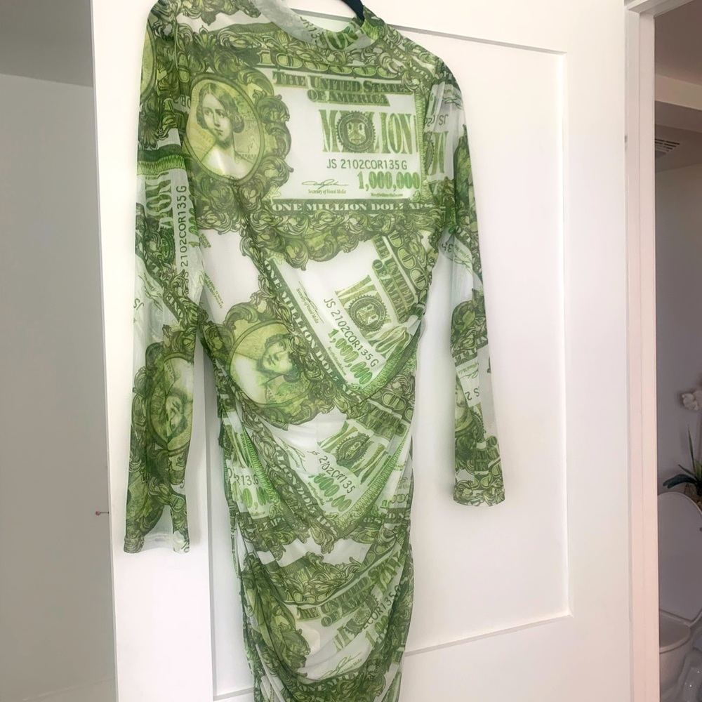 Money print dress